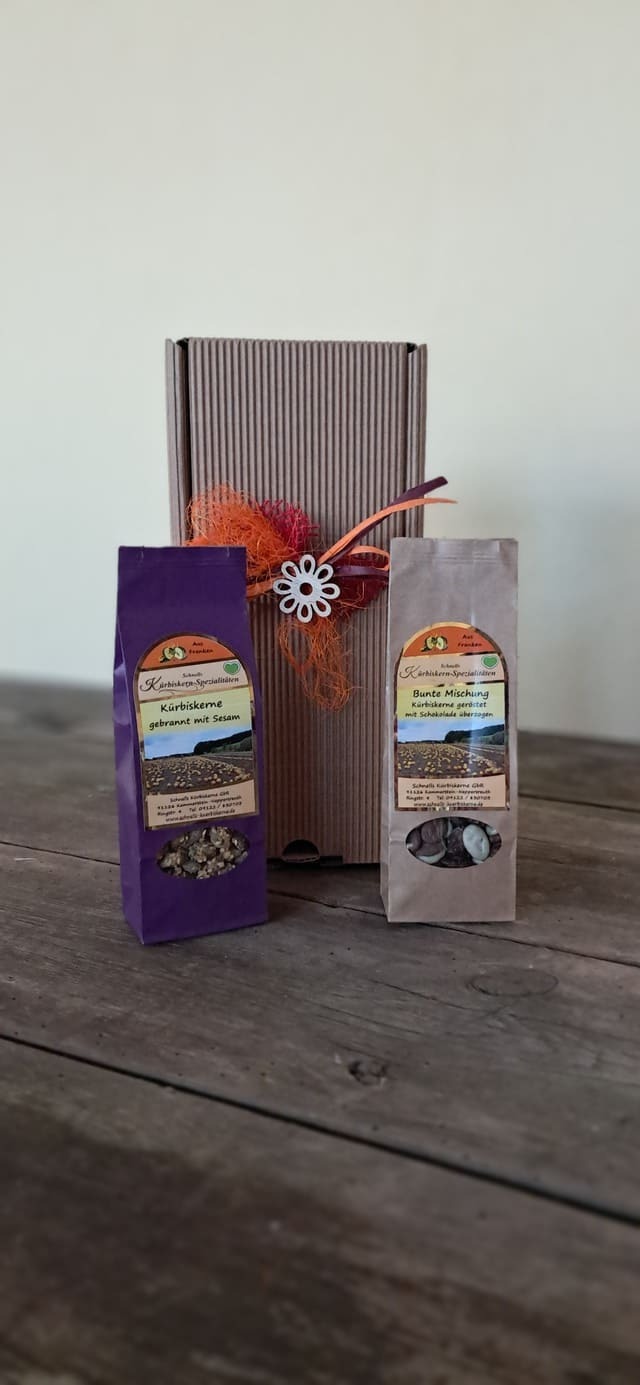 Präsentkarton Max | Schnell’s Kürbiskerne GbR Präsentkarton Max