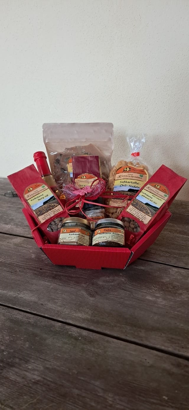 Geschenkkorb Chili | Schnell’s Kürbiskerne GbR Geschenkkorb Chili