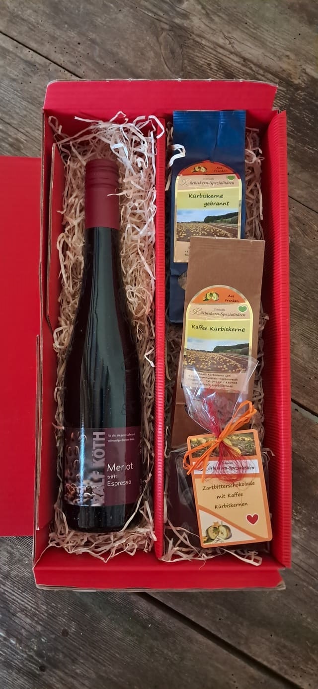 Geschenkbox Espressotraum | Schnell’s Kürbiskerne GbR Geschenkbox Espressotraum innen