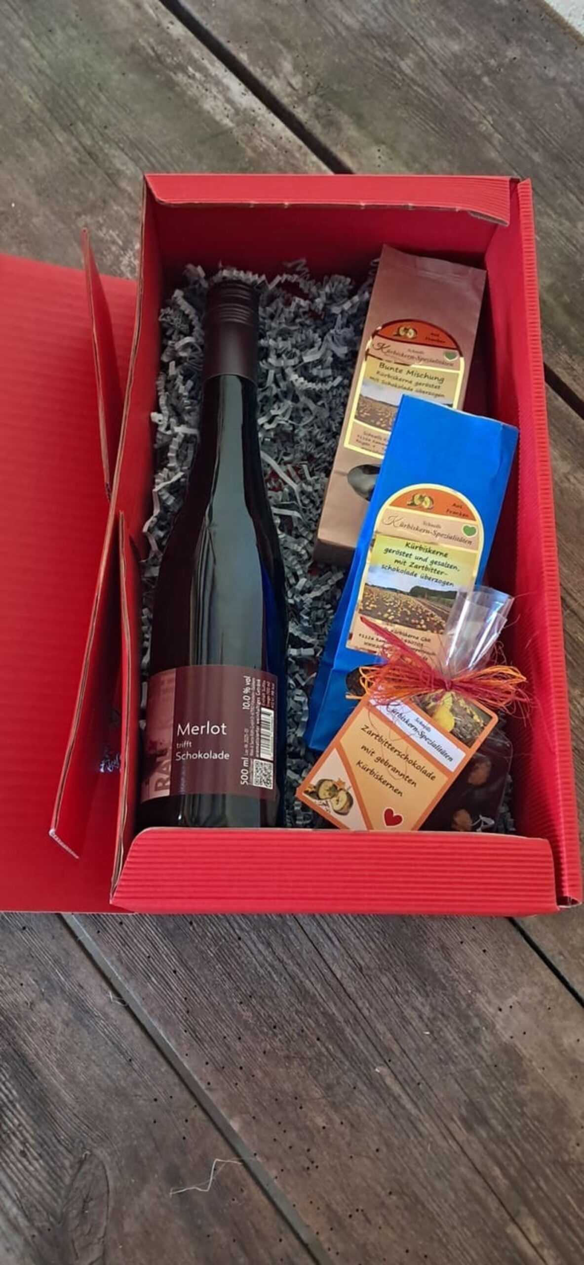 Geschenkbox Schokoliebe | Schnell’s Kürbiskerne GbR Geschenkbox Schokoliebe innen