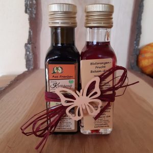 Kürbiskernöl und Blutorangen-Balsam-Essig