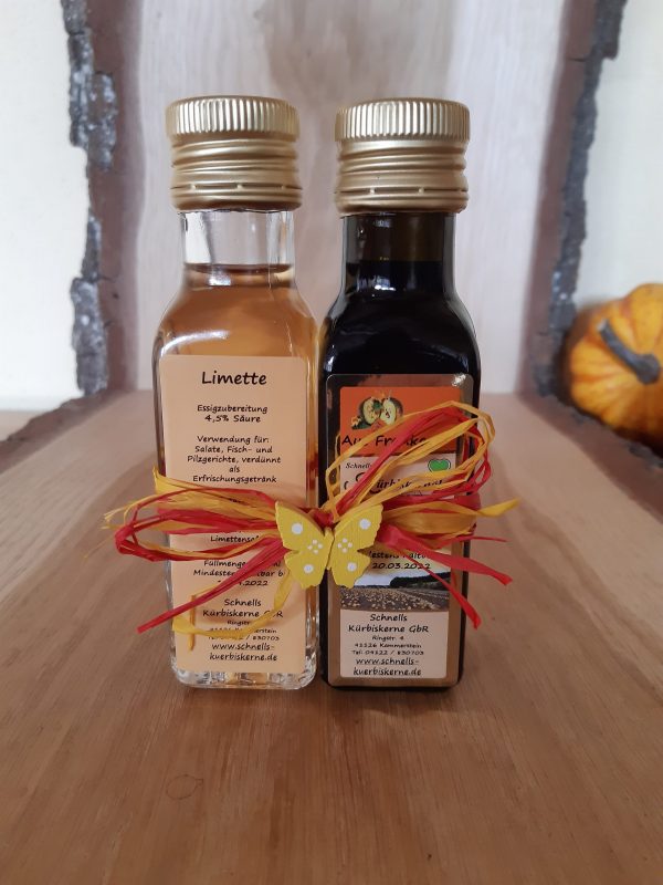 Kürbiskernöl und Limette