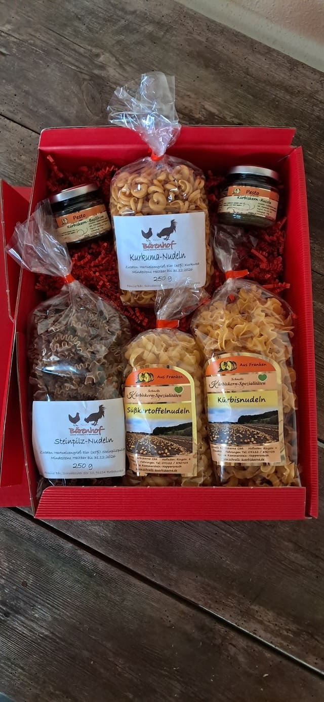 Präsent Nudelliebe | Schnell’s Kürbiskerne GbR Präsent Nudelliebe innen