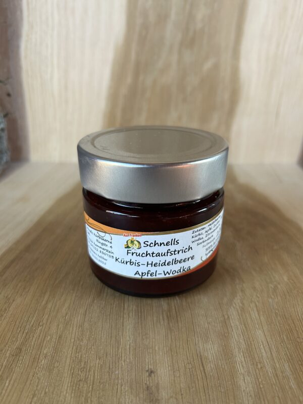 Fruchtaufstrich Kürbis-Heidelbeere-Apfel-Wodka