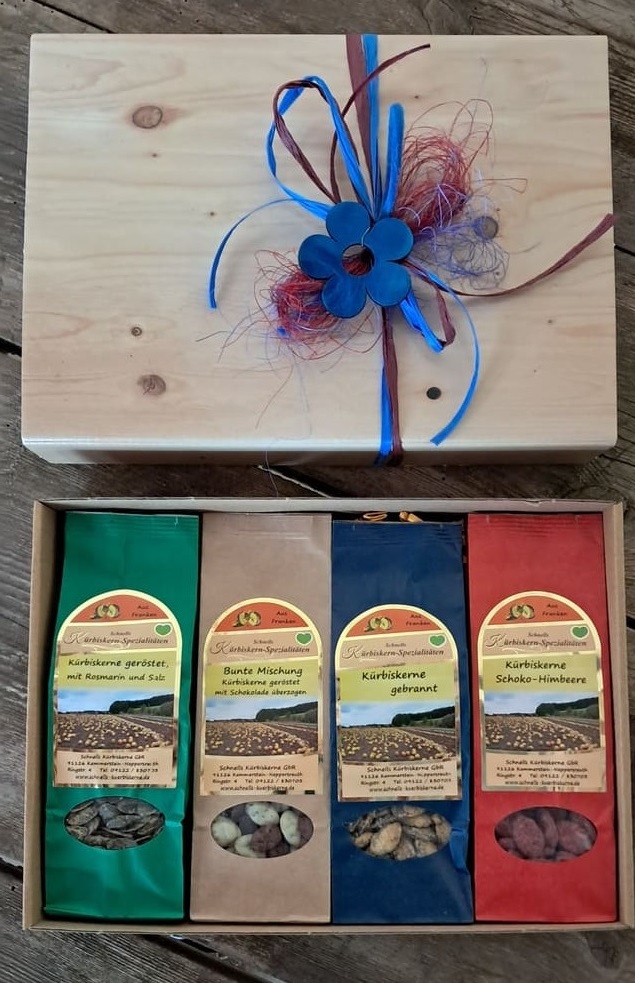 Geschenkbox Naschkatze | Schnell’s Kürbiskerne GbR Geschenkbox Naschkatze innen