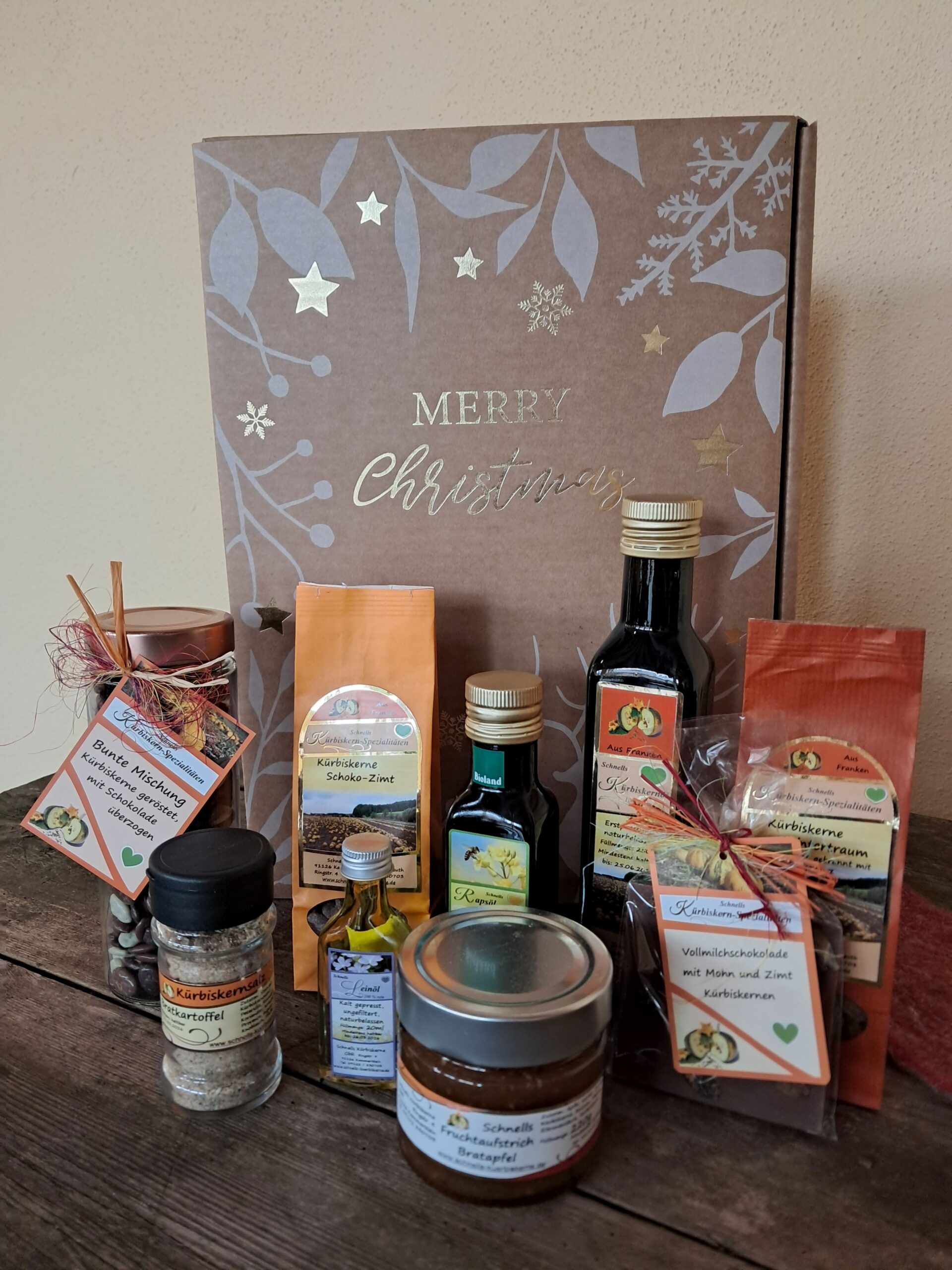 Geschenkbox Merry Christmas | Schnell’s Kürbiskerne GbR Geschenkbox Merry Christmas